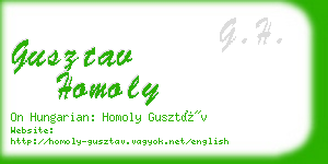gusztav homoly business card